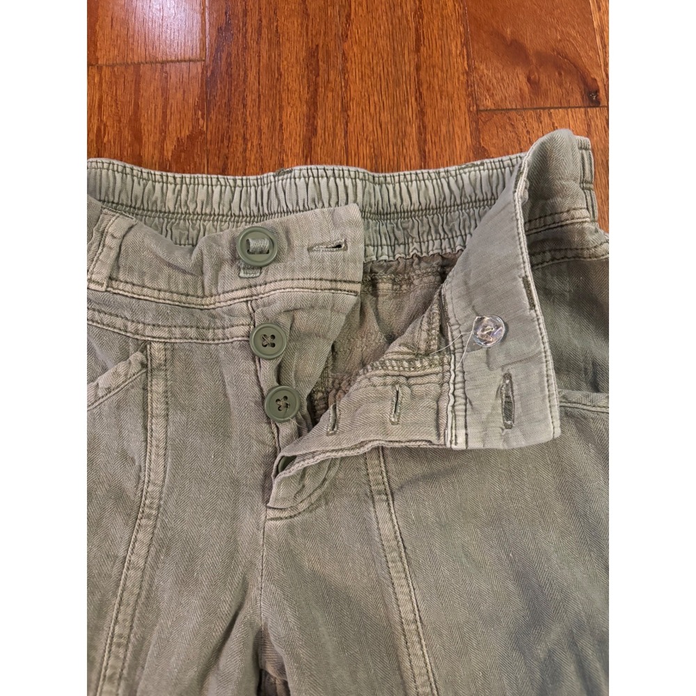 Free People Light Green 55% Linen Pants Size XS - Picture 6 of 12